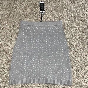Schwing Gray Patterned Women's sweater knit mini Skirt